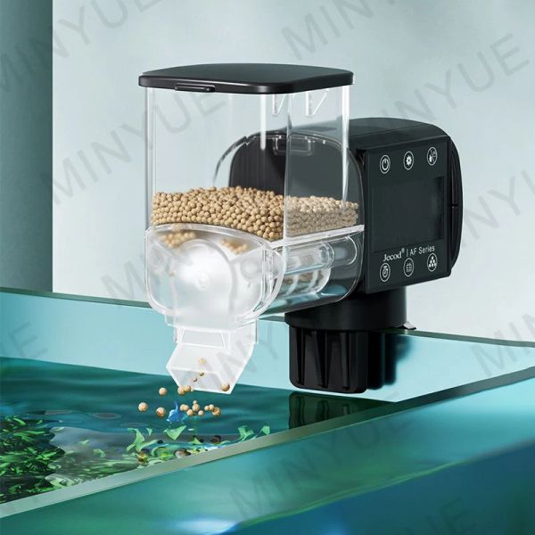 Alimentadores Jebao Ajustável Alimentador Automático Inteligente com LCD Indica Temporizador Automático Tanque de Peixes Alimentador Automático Acessórios de Aquário