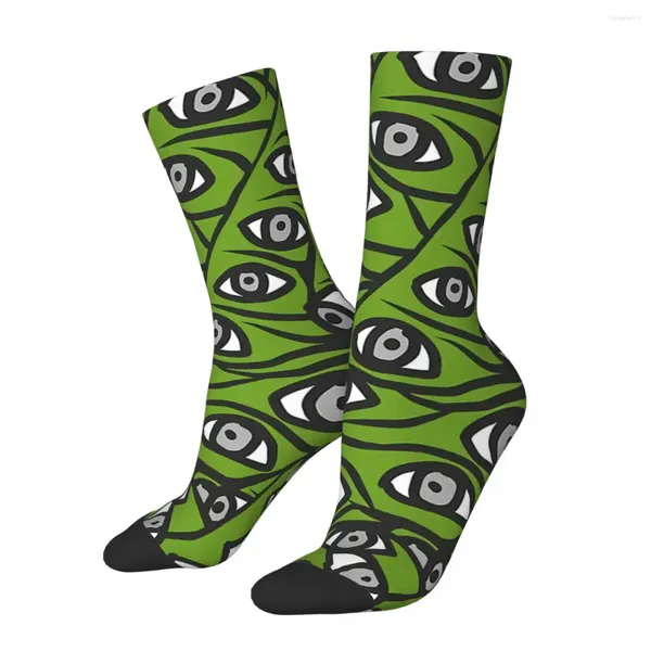 Herrensocken Happy Freddie Eyeballs Avocado Vintage Harajuku Alien Hip Hop Casual Crew Crazy Sock Geschenk Muster gedruckt