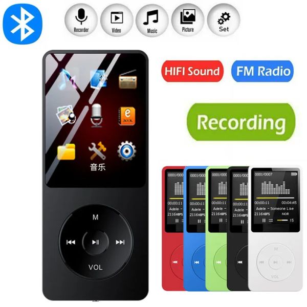 Reprodutor de mp3, carregamento usb, gravação, tela de exibição digital, mídia, sem perdas, reprodução de música, bluetooth, mp3 player, mini mp3 player