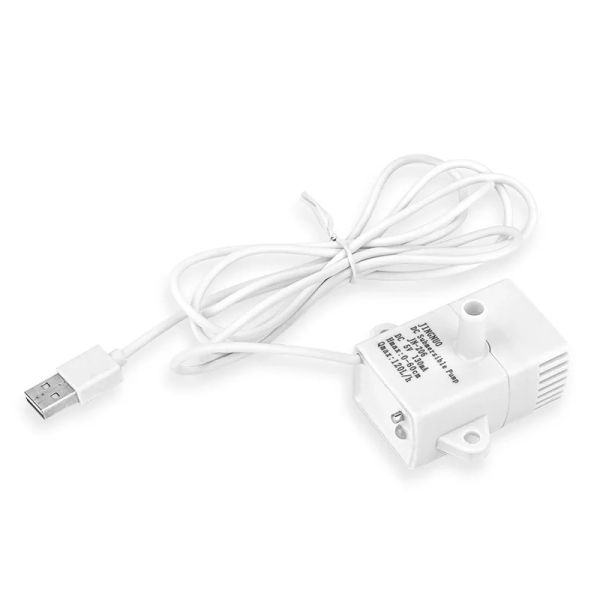 Pumpen JN206 DC/USB-Wasserpumpe 5V 120L/h Tauch-Minipumpe Aquarium Katze Haustierbrunnen Trinker Bürstenloses LED-Licht Automatisches Ausschalten