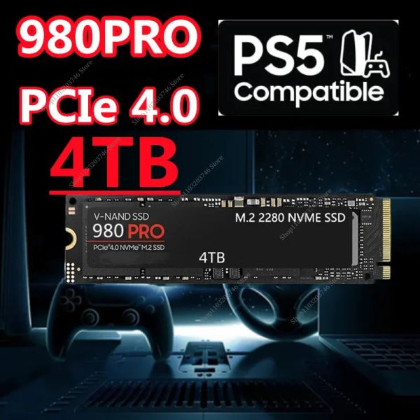 Scatole M.2 2280 SSD 980 Pro NVME 1TB 2TB 4TB PCIe Gen 4.0 X4, disco rigido a stato solido per desktop/laptop/console di gioco/PS5