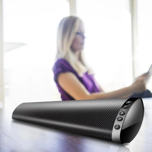 Lautsprecher 20W Wireless Bluetooth-kompatible Säulen-Soundbar TV-Musiklautsprecher Soundbar Heimkino-Unterstützung 3,5-mm-Cinch mit Wandhalterung