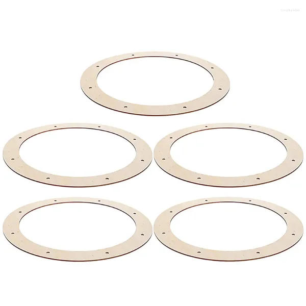 Dekorative Blumen 5 Stcs Kranz DIY Blumengirlande Form Form Rack Die Ring Holzrefen Handwerk Ringe rund machen Rahmen Hochzeitswerkzeug