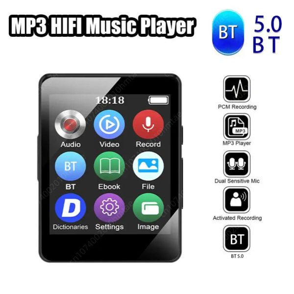 Jogador 8/16/32/64 GB MP3 Player portátil 1.8 polegadas Tela BluetoothCompatible 5.0 MP3 Music Player Mini MP4 Presente de reprodução de vídeo para crianças