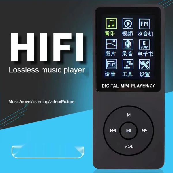 Lettore Mini lettore MP3/MP4 Microfono integrato Supporto TF Card Lettore Vdeo Media Radio FM Running Sports Lettore musicale MP3