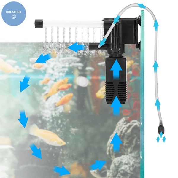 Accessori Acquario Pompa dell'acqua Filtro di circolazione Serbatoio di pesce Generatore di ossigeno Acquario Pet Tartaruga Carpa Medusa Articoli per la pesca Purificazione