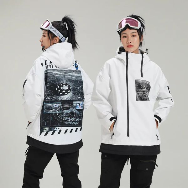 Jacken Neue Paare Skibekleidung Schneebekleidung Übergroße coole Pullover Skijacke Snowboardkleidung Damen und Herren