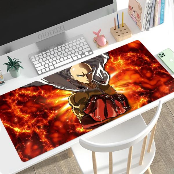 Almofadas anime um soco homem mouse pad jogos xl computador hd novo personalizado mousepad xxl mousepads playmat tapete macio escritório computador mesa