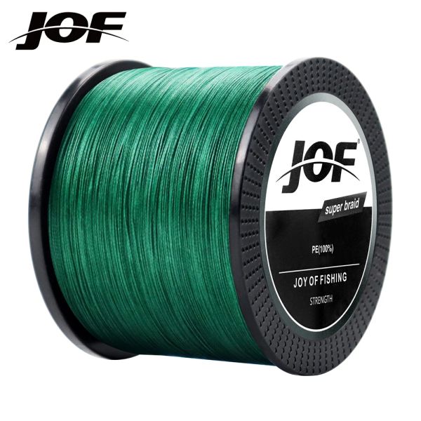 Linhas jof 300m x12 x9 x8 x4 linha de pesca trançada pe pesca de água salgada do mar tece potência super forte 18149.9lb