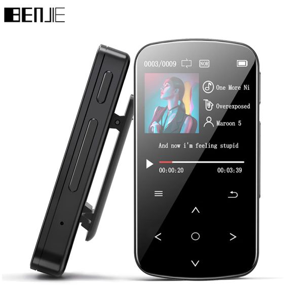 Oyuncu Benjie M9 Sport Mp3 Çalar Bluetooth Mini Taşınabilir Klip Walkman Oyuncu Çok Fonksiyonlu Akıllı Dokunma Düğmesi HIFI Audio Player