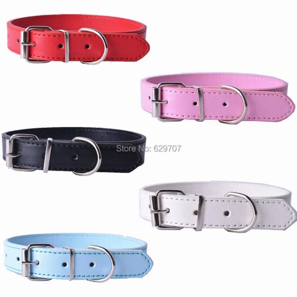 Halsbänder 10 teile/los Großhandel Pu Leder Hundehalsband Mode Farben Halsbänder Für Hunde Produkte Für Tiere