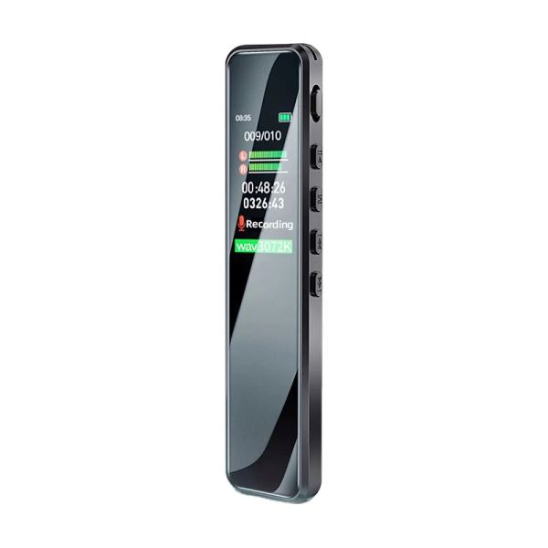 Recorder Digital Voice Activated Recorder Dictaphon Langstreckenmini -Audioaufzeichnung MP3 -Player -Rauschreduktionsdatensatz mit HD -Bildschirm