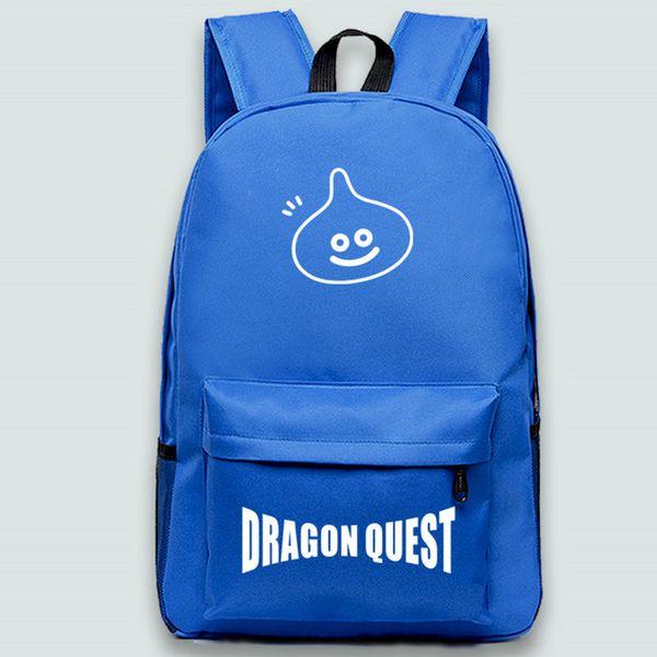 Dragon Quest Rucksack Smile Slime Tagesrucksack Doragon Kuesuto Schultasche Game Print Rucksack Sportschultasche Outdoor-Tagesrucksack