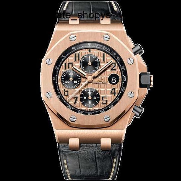 Relógio de pulso masculino Relógio esportivo AP Relógio de pulso Royal Oak Offshore 18K Rose Gold Relógio mecânico automático masculino 26470OR Relógio de luxo de segunda mão 26470OR OO A002CR.01