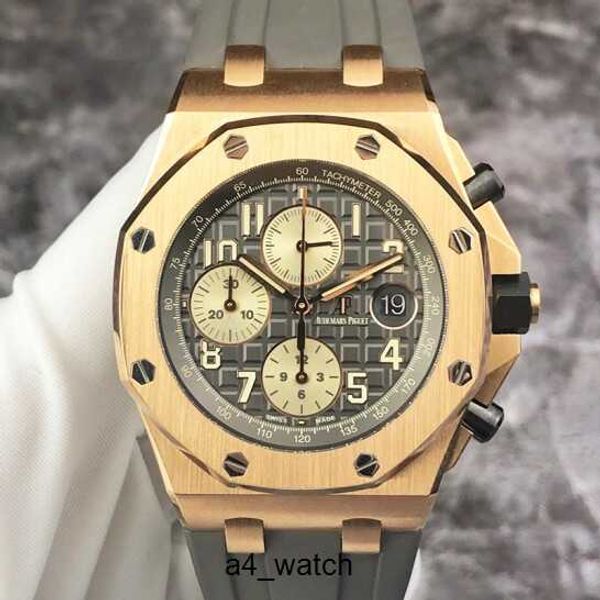 Часы-пилот Лучшие наручные часы AP Наручные часы Epic Royal Oak Offshore Series 26470OR Мужские часы Розовое золото 18 карат Таймер даты 42 мм Автоматические механические часы Гарантия
