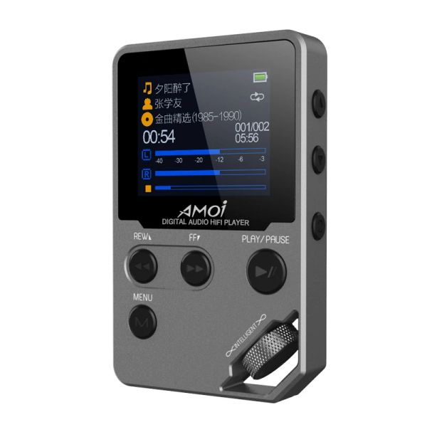 Player Amoi C10 Hifi Tragbarer MP3-HD-verlustfreier Mini-Sportmusik-MP4-Player, unterstützt Radio, FM, TF, Ebook, Stereo-Recorder, Trackwheel, Walkman