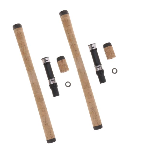 Werkzeuge 2x Angelrollenhalter + Spinnrutengriff Korkgriff Angelrutengriff-Kits für Heimwerkerbau oder Reparatur