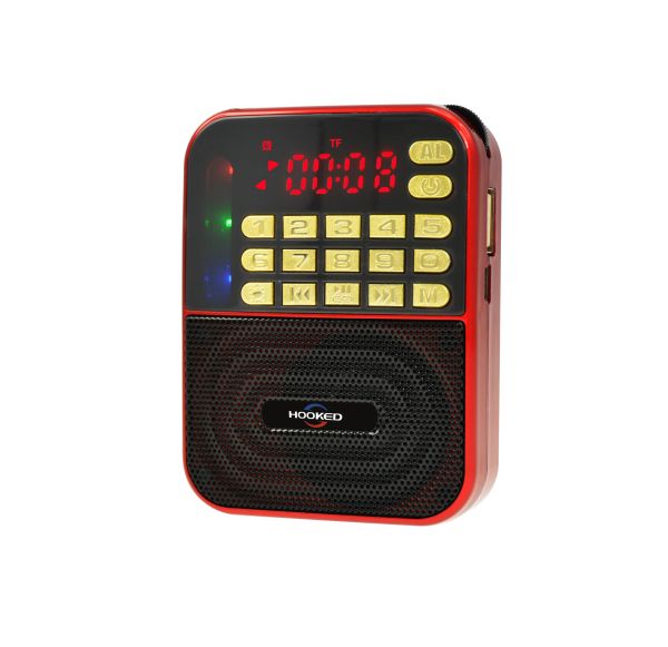 Radyo Eonko Özel H500AMBT Süper Bas Cep Boyutu Bluetooth AM FM TF USB AUX kulaklık saati Disko Işık 2000mAh Pil