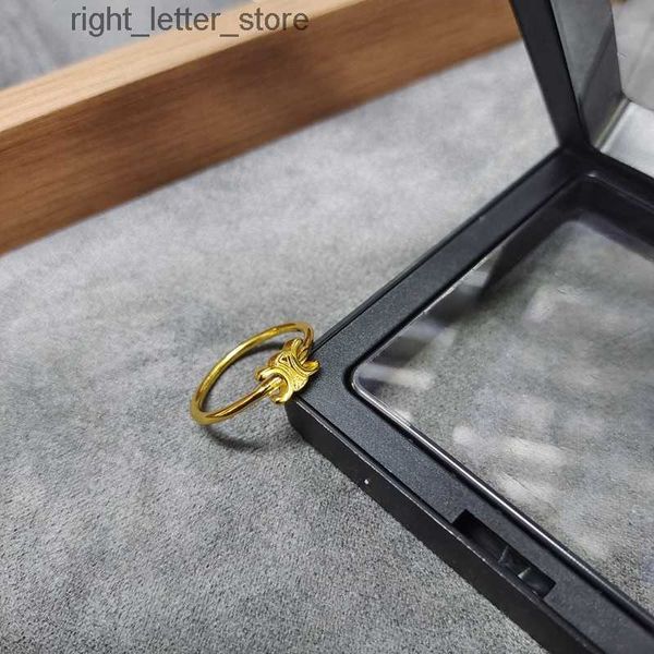 Anéis 2024 CELI Novo Charme Anéis de Casamento de Luxo para Mulher Designer Arc De Triompheh Cristal Europeu Estilo Americano Conjunto de Jóias Requintadas 240229