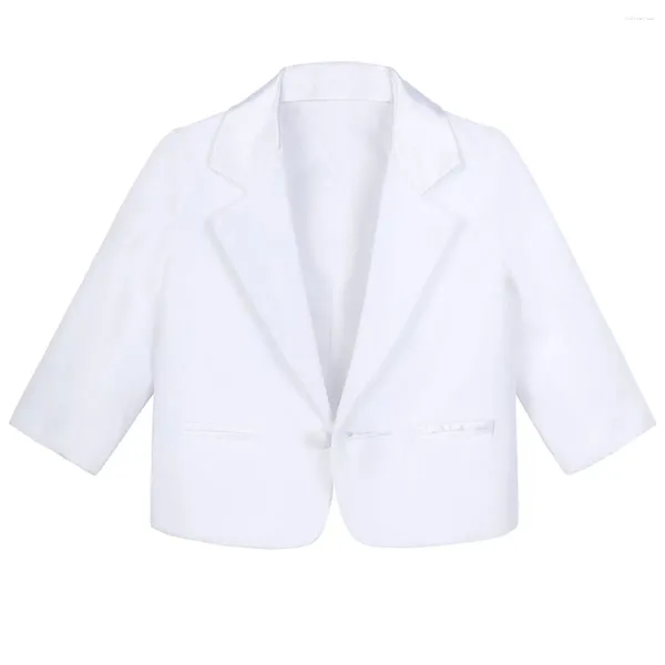 Jaquetas Bebê Meninos Batismo Blazer Infantil Batizado Branco Cavalheiro Crianças Terno Formal Jaqueta Festa Cerimônia Pogal Smoking 1 Pcs