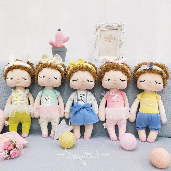 Metoo Angela Doll With Yellow Curls Fashion Girls Girls Impied Plush Toys for Children Girls Birthday Christmas Regali CSNNK