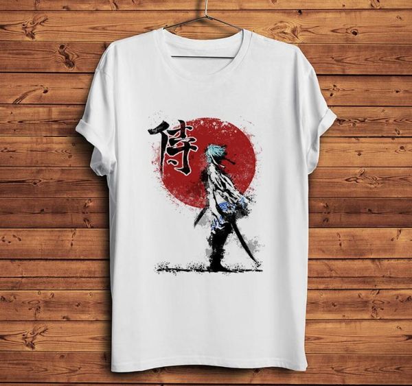 Magliette men039s samurai discendente sakata gintoki gintama maglietta anime divertente homme maglietta corta uomo maglietta casual unisex man8197507