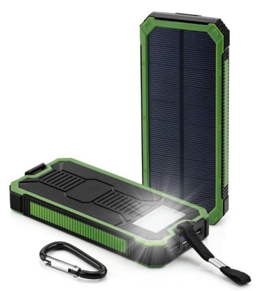Solar Power Bank 20000MAH Solar Panel Phone Battery Ladegerät Solar Power Banken für iPhone für Samsung6323246