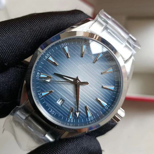 Sommer Blue Aquaaterraa 150m Herren Luxury Watch World Time Männer Automatische Uhren Mechanische Bewegung Herren Designer Watch Menwatch Luxus di lusso Design Armbanduhren