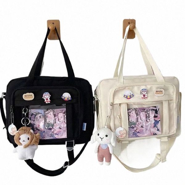 Japanische High School Girls Crossbody Bags Nyl Buchbeutel transparent itabag Frauen Handtaschen JK Bag Secd Element Umhängetasche H4lz#