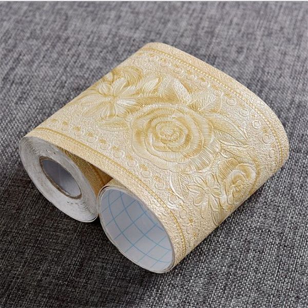 wellyu Baseboard wall tile self-adhesive waistline stickers waterproof living room floor line sticker border door frame sticker