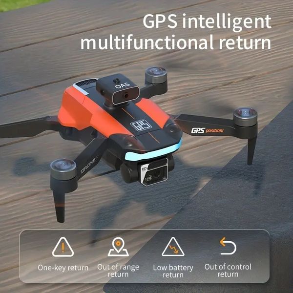 Drone senza spazzole GPS Segnale FPV Ritorno automatico debole Batteria scarica Ritorno automatico Interruttore di velocità Drone per fotografia aerea Telecomando con ritorno con un clic