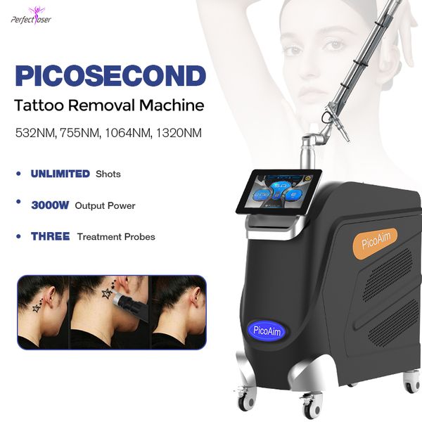 laser pico yag di alta qualità corea pico laser a picosecondi 532nm 1064nm rimozione di tatuaggi di tutti i colori approvato dalla FDA