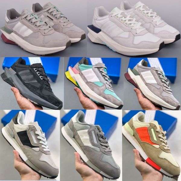 Treziod PT 2 Scarpe da corsa da donna per uomo Grigio chiaro Verde Bianco Blu Vino Rosso Nero Retro Sport Jogging Sneakers Rosa Giallo Scarpe da ginnastica casual H06468 HP3066 H03710