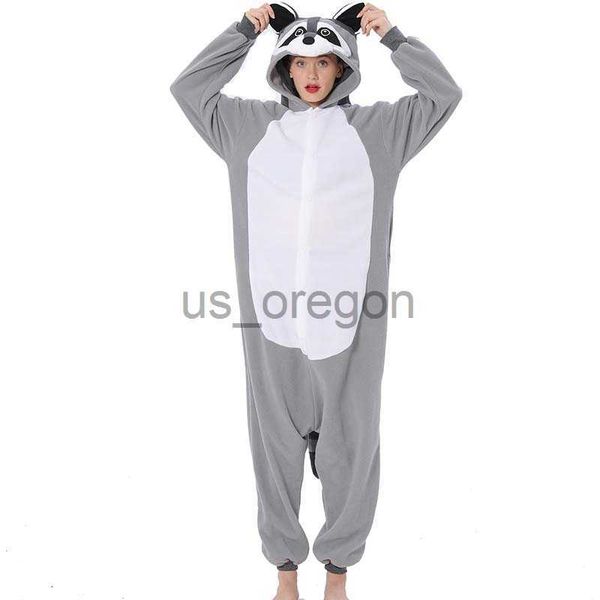 Домашняя одежда Мужчины пижама животные кигуруми женщины еноты еноты для взрослых мультфильм Onepeece Pijamas