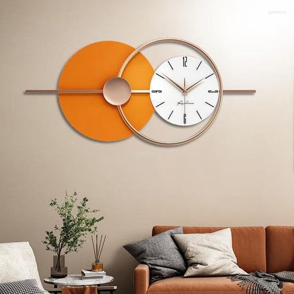 Orologi da parete Orologio in acrilico silenzioso Soggiorno Grandi dimensioni Minimalista Luminoso Design moderno Orologio da parete Decorazioni per la casa