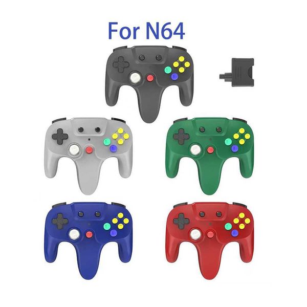 Controladores de jogo Joysticks 2.4G Gamepad sem fio para N64 Controller Gamepad para Nintend 64 Console Gaming Remote Joystick Games Acessórios HKD230831