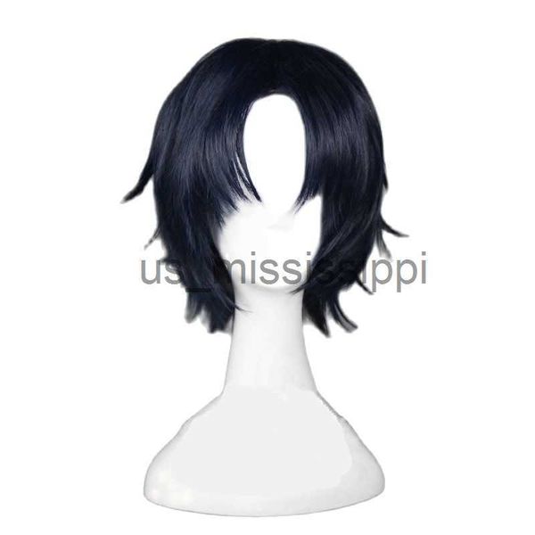 Cosplay Perücken Anime Seraph of The End Cosplay Guren Ichinose Perücke Kurze Gerade Schwarze Hitzebeständige Kunsthaarperücke x0901