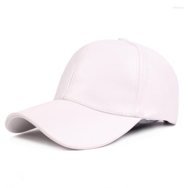 Ballkappen QBHAT Männer Frauen 6 Panel Sport Kunstleder Baseballkappe Einstellbar Lange Krempe Sonnenschutz Hut Reise Peaked Großhandel