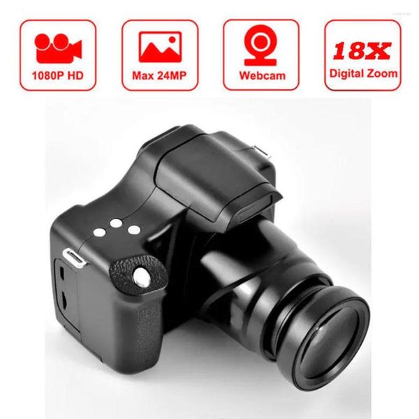 Câmeras Digitais Profissional 30 MP HD Filmadora Vlog Câmera de Vídeo Night Vision Touch Screen 18X Zoom com Lente Mic