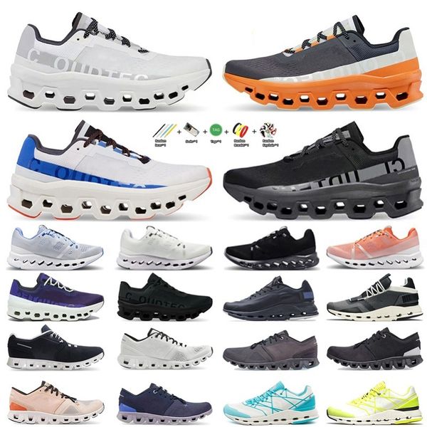 On x 1 Nova x 3 Vista Surfer Laufschuhe Männer Frauen Sneakers Heather All Black White Acai Purple Yellow Eclipse Turmeric Trainer Sport Jogging Walking Plateauschuh