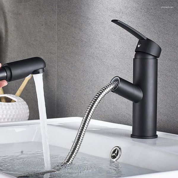 Rubinetti per lavandino del bagno Rubinetto per vasca Rubinetto moderno in oro nero/nichel/cromo e acqua fredda