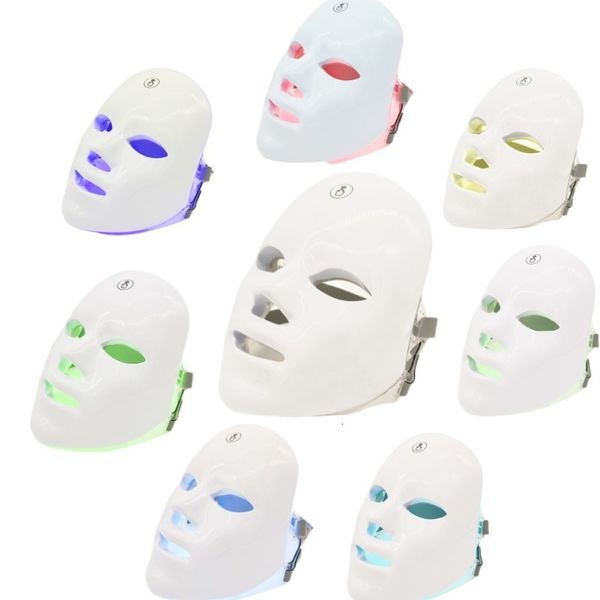 Gesichtsmassagegerät, USB-Aufladung, 7 Farben, LED-Maske, Pon-Therapie, Hautverjüngung, Anti-Akne-Faltenentfernung, Pflege, Aufhellung 230831