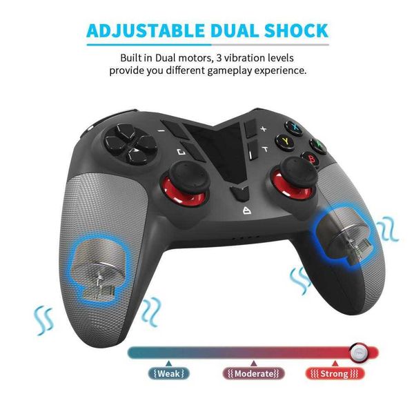 Controladores de jogo Joysticks Gaming Handle Gyroscope Vibration Wireless Anti Slip Handheld para Ns / Lite Joystick Joypad Preto com 6 eixos Gamepad HKD230831