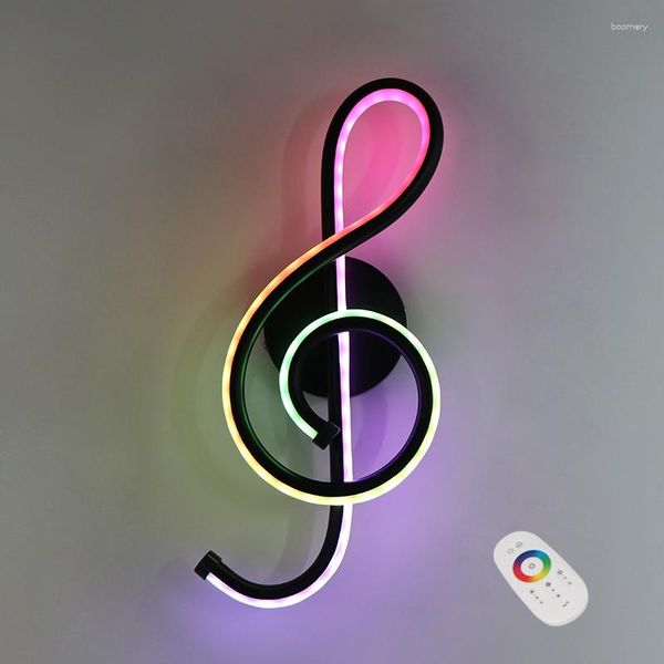 Lampada da parete Zena RGB Decorazione Camera da letto Accanto a Musica leggera Forma di chiave Notte Casa Interni Soggiorno