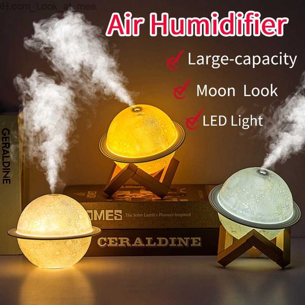 Luftbefeuchter, Diffusoren für ätherische Öle mit LED-Licht, 3D-Mond-Luftbefeuchter, befeuchten die Haut, lindern Müdigkeit, für Freunde, Familie, Verwandte, Geschenke, Q230901