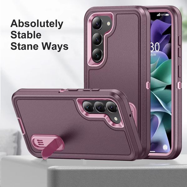 Custodie antiurto per armatura per iPhone 15 14 13 12 11 Plus Pro Max XR XS 8 7 Plus Samsung S22 S23 Plus Ultra Motor Edge 30 Pro G Stylus Kickstand Cover Custodia resistente