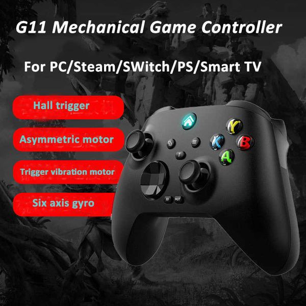 Controladores de jogo Joysticks sem fio 2.4G Bt Controlador de jogo mecânico para Pro PC Android Ios Tablet Smart TV Set-Topbox Gamepad Joystick Handle HKD230831