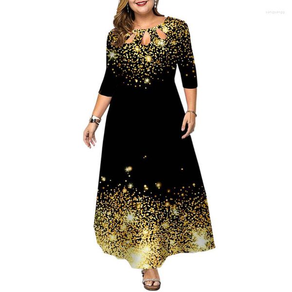 Plus Größe Kleider Prom Aushöhlen Maxi Formale Abend Party Kleid Für Frauen 2023 Elegante 5XL Sexy Kleidung Damen Lange vestido