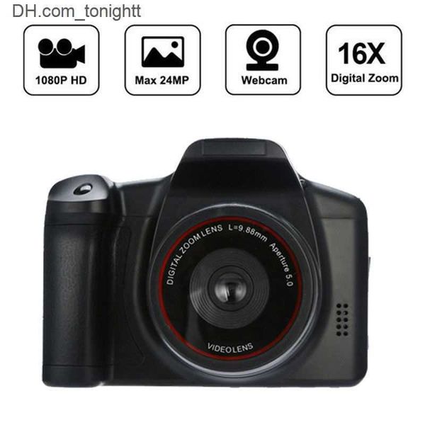 Filmadoras Câmera de vídeo profissional Câmera digital portátil SLR 16X Zoom HD 1080P 2,4 polegadas Câmeras de tela LCD para viagens ao ar livre Q230831