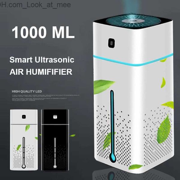 Luftbefeuchter Ultraschall Luftbefeuchter Diffusor Mute 7 Farbe Nachtlicht 1000 ml Mini Aromatherapie Diffusoren Cool Mist Maker Home Purifier Q230901